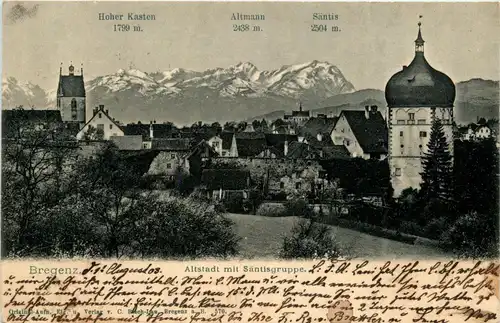 Vorarlberg/Bregenz, Lindau und Umgebung - Altstadt mit Säntisgruppe -335292