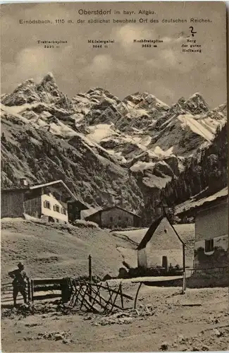 Oberstdorf, Einödsbach, der südlichst bewohnte Ort des deutschen Reiches -319898