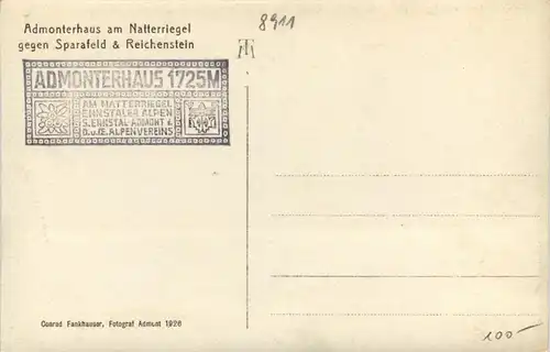 Admont/Gesäuse/Steiermark und Umgebung - Gesäuse, Admonterhaus am Natterriegel gegen Sparafeld und Reichenstein -335518