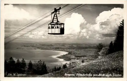 Vorarlberg/Bregenz/ Lindau und Umgebung - Pfänderbahn Bregenz, mit Blick auf Lindau -335452