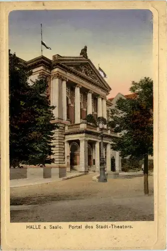 Portal des Stadt Theaters - Halle an der Saale -407174