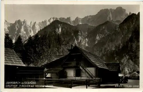 Admont/Gesäuse und Umgebung - Johnsbach im Gesäuse, Gasthof Pircher mit Hochtorgruppe -336688