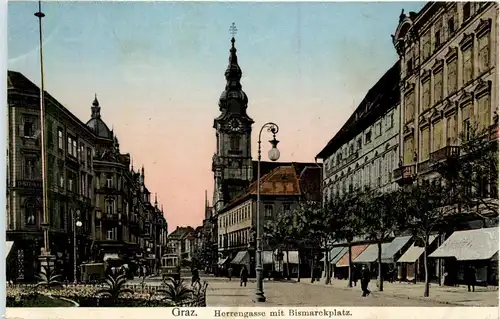 Graz/Steiermark und Umgebung - Herrengasse mit Bismarckplatz -336814