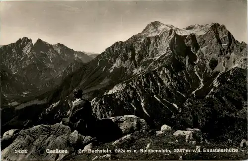 Admont/Gesäuse/Steiermark und Umgebung - Gesäuse: Gr.Buchstein und Reichenstein v.d. Ennstalerhütte -335810