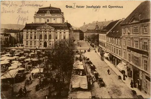 Graz/Steiermark und Umgebung - Kaiser Josefsplatz mit Opernhaus -337072