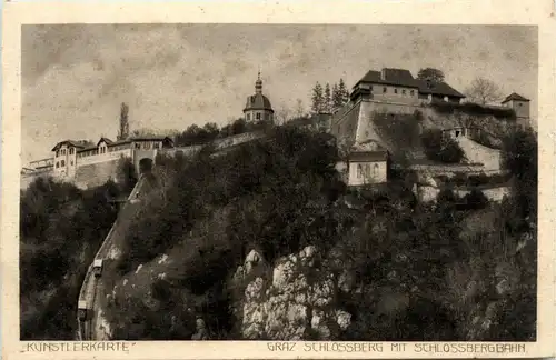 Graz/Steiermark - Schlossberg mit Bahn -335938