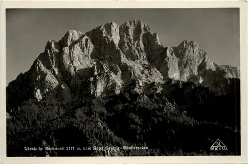 Admont/Gesäuse/Steiermark und Umgebung - Planspitze Nordwand vom Hotel Gesäuse-Gstatterboden -335546