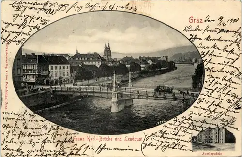 Graz/Steiermark und Umgebung - Franz Karl-Brücke und Lendkai -336912