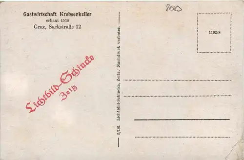 Graz/Steiermark und Umgebung - Gastwirtschaft Krebsenkeller erbaut 1536 -337010