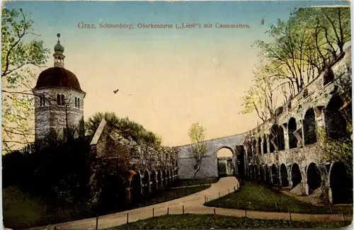 Graz/Steiermark - Schlossberg, Glockenturm mit Cassematten -336026