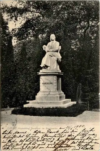 Graz/Steiermark - Hamerling Denkmal im Stadtpark -336336