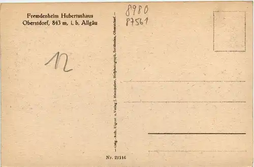 Oberstdorf/Bayern - Oberstdorf, Fremdenheim Hubertushaus -321114