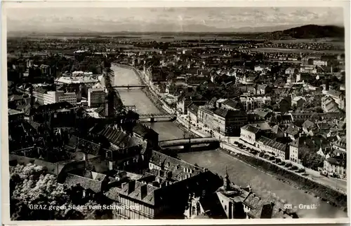 Graz/Steiermark - gegen Süden vom Schlossberg -336286