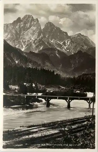 Admont/Gesäuse und Umgebung - Gesäuse: Ennsbrücke mit Reichenstein und sparafeld -336768