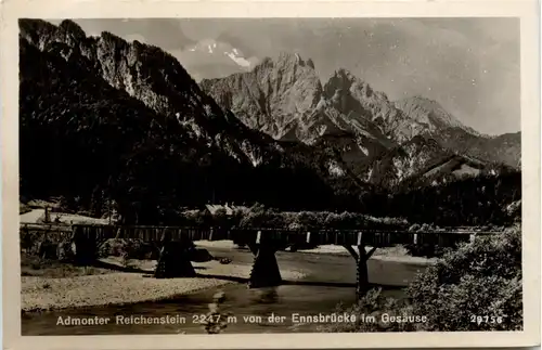 Admont/Gesäuse/Steiermark und Umgebung - Admonter Reichenstein von der Ennsbrücke im Gesäuse -335658