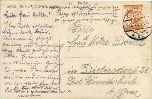 Graz/Steiermark und Umgebung - Bismarckplatz - Herrengasse -337070