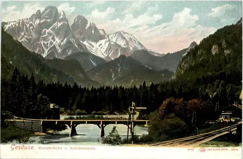 Admont/Gesäuse/Steiermark und Umgebung - Gesäuse: Ennsbrücke und Reichenstein -335736