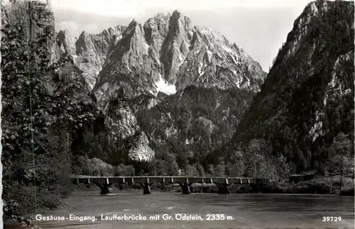 Admont/Gesäuse/Steiermark und Umgebung - Gesäuse-Eingang, Laufferbrücke mit Gr. Ödstein -335774