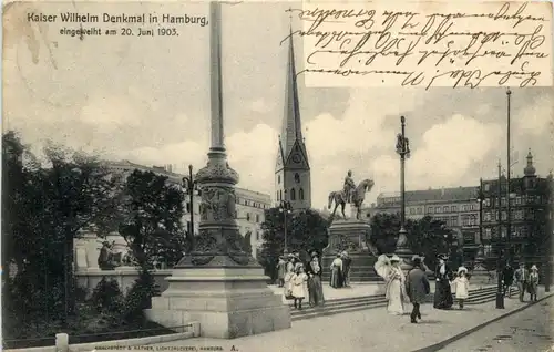 Hamburg - Kaiser Wilhelm Denkmal -408400