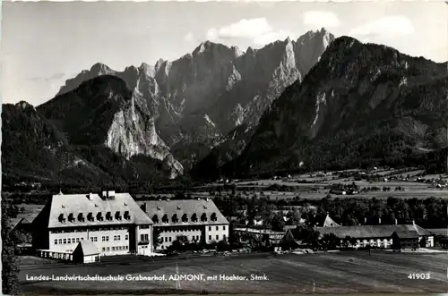 Admont/Gesäuse und Umgebung - Landes-Landwirtschaftsschule Grabnerhof, Admont mit Hochtor -336642