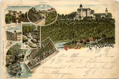 Gruss aus Rochsburg an der Mulde - Litho -408654