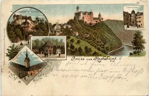 Gruss aus Rochsburg an der Mulde - Litho -408612