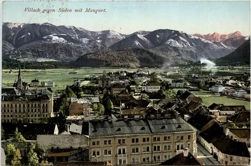 Villach/Kärnten und Umgebung - gegen Süden mit Mangart -321600