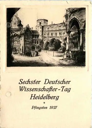 Heidelberg - 6. Wissenschafter Tag 1927 -408744
