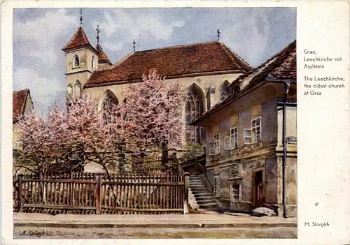 Graz/Steiermark und Umgebung - Leechkirche mit Asylstein -337168