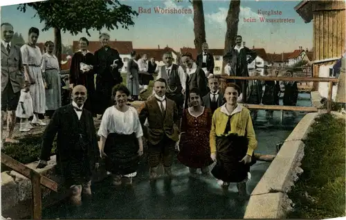 Bad Wörishofen/Bayern/Schwaben/Unterallgäu - Kurgäste beim Wassertreten -337752