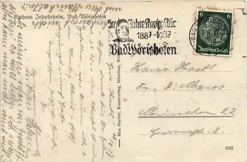 Bad Wörishofen/Bayern/Schwaben/Unterallgäu - Kurhaus Josephsheim -337784