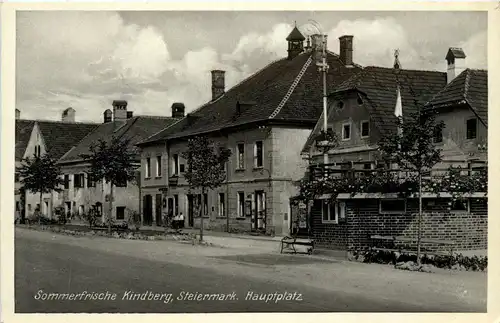 Steiermark/div. Orte und Umgebung - Sommerfrische Kindberg, Hauptplatz -322494