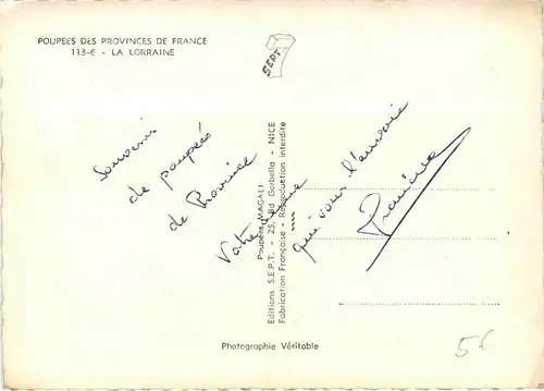 Poupees des Provinces de France - La LLorraine -409900