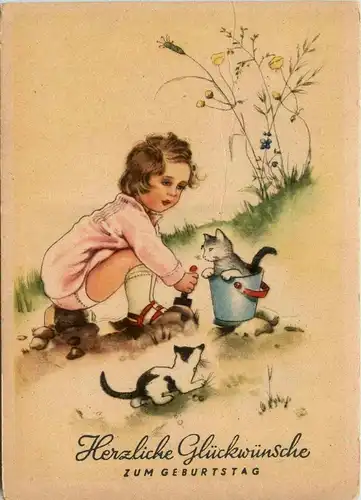 Kind mit Katze -410266