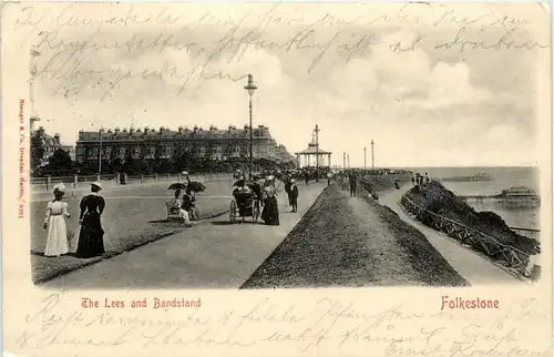 Folkestone - The Lees and Bandstand -410350