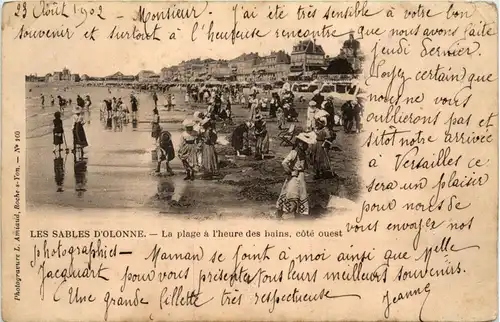 Les Sables d Olonne - La plage a l heure des bains - Vendee -411364