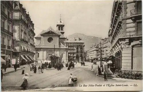 Grenoble - La Rue Felix Poulat -411398