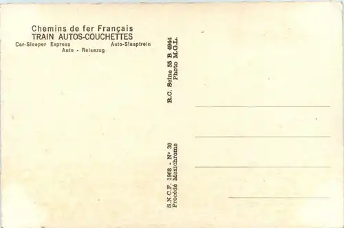 Chemin de fer Francais - Train Autos Couchettes -410442