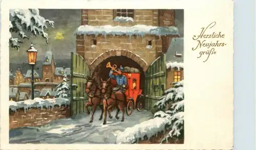 Neujahr - Postkutsche -409298