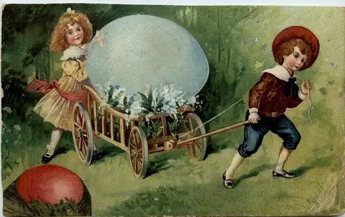 Ostern - Kinder mit Ei -410216