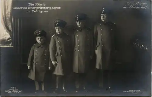 Die Söhne unseres Kronprinzenpaares in Feldgrau -411688