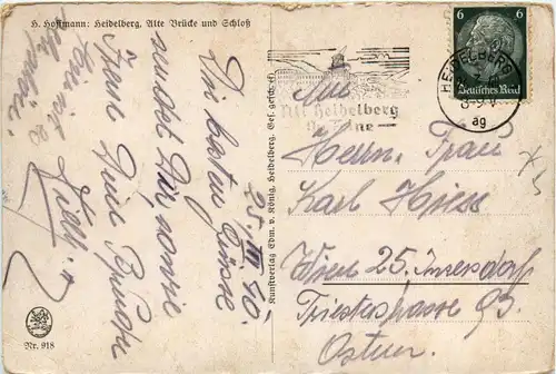 Heidelberg - Künstlerkarte H. Hoffmann -409532