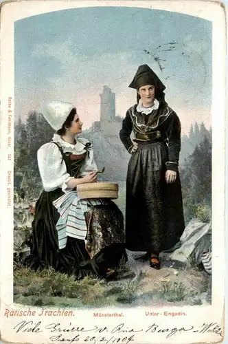Rätische Trachten - Münsterthal -412102