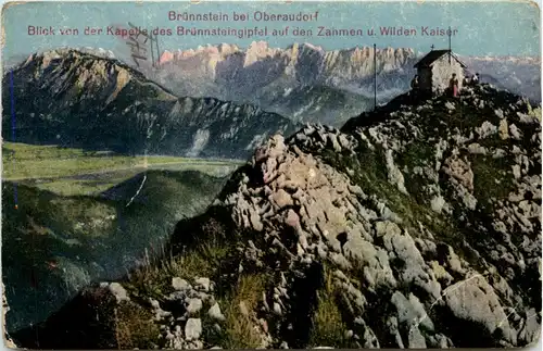 Oberaudorf/Bayern und Umgebung - Blick von der Kapelle des Brünnsteingipfel auf den Zahmen und wilden Kaiser -338048