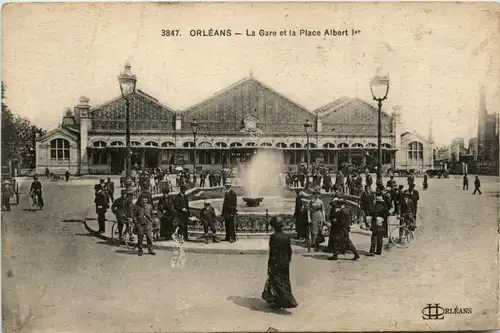 Orleans - La Gare et la Place albert Ier - Loiret - 45 -411506