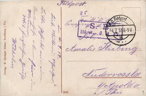 Ban de Sept - Kämpfe 1915/16 Feldpost - Vosges - 88 -411658