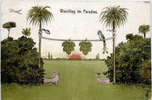 Waschtag im Paradies - Humor -410192