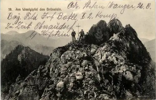 Oberbayern und Oberpfalz/ div. Orte und Umgebung - Am Westgipfel des Brünstein -338430