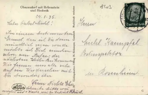 Oberbayern, div. Orte und Umgebung - Oberaudorf mit Brünnstein -338474