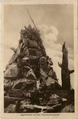 Jägerdenkmal auf dem Hartmannsweilerkopf - Haut-Rhin - 68 - Feldpost -411920